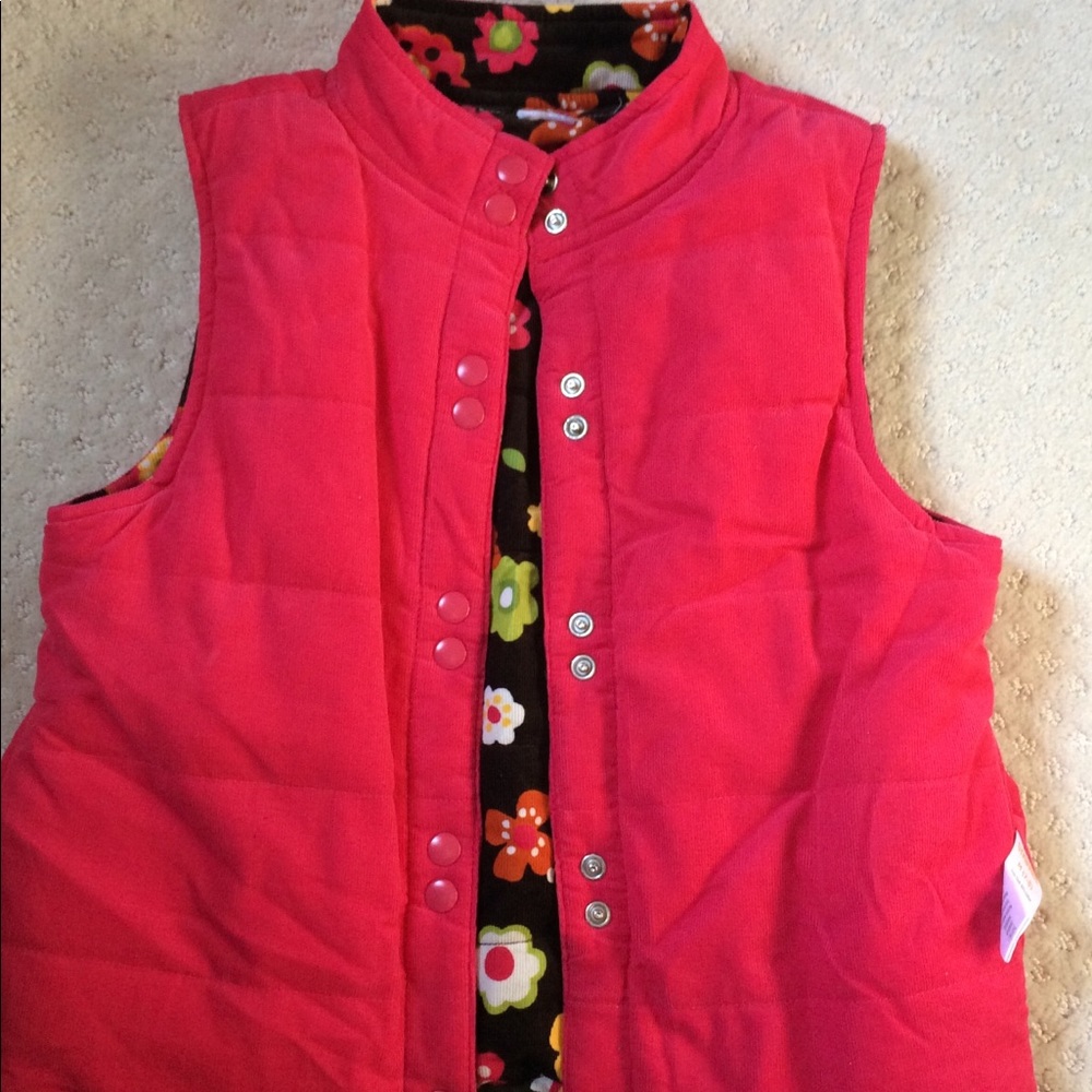 Girls’s Gymboree quilted corduroy reversible vest